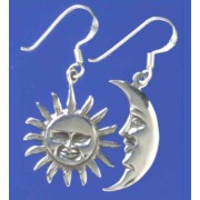 SPC LARGE SUN & MOON DROP EARRINGS     =