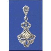 SPC SQUARE SET MARCASITE FANCY DROPS