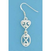 SPC HEART/OVAL CUTOUT CELTIC DESIGN DROP