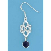 SPC 6mm AMETHYST CELTIC DROP EARRINGS  =