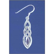 SPC SYN.AMETHYST CELTIC DROP EARRINGS
