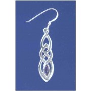 SPC SYN.AMETHYST CELTIC DROP EARRINGS