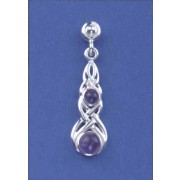 SPC FANCY 2 AMETHYST CELTIC DROPS      =