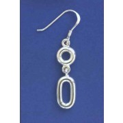 SPC CUTOUT CIRCLE/OVAL DROP EARRINGS