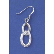 SPC 24mm LINKED OVALS CAST DROP EARRINGS