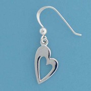 SPC 15mm CUTOUT TIF HEART DROP EARRINGS