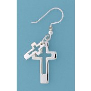 SPC CUTOUT DOUBLE CROSS DROP EARRINGS