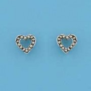 SPC MARCASITE OPEN HEART STUDS         =
