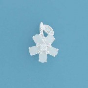 SPC WHITE STONE/CZ FLOWER STUDS        =