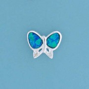 SPC SYN.OPAL/CZ BUTTERFLY STUDS        =