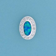 SPC SYN.OPAL/CZ OVAL STUDS