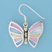 SPC INLAID M.O.P BUTTERFLY EARRINGS    =