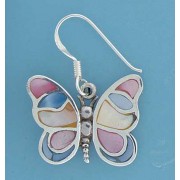 SPC INLAID M.O.P BUTTERFLY EARRINGS    =