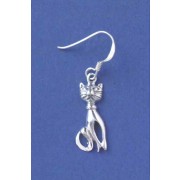 SPC SMALL SITTING CAT DROP EARRINGS    =