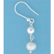 SPC BEAD/SEED PEARL DROP EARRINGS      =