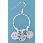 SPC HANGING COINS HOOP DROP EARINGS    =