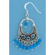 SPC BALI DROP EARRINGS WITH TURQ BEADS =