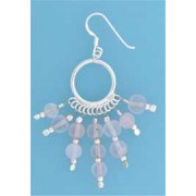 SPC CIRCLE DROP EARRINGS/RQ.BEADS      =