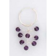 SPC 18mm HOOPS AMETHYST BEADS DROPS