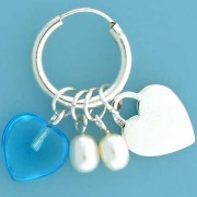 SPC HOOP/HEART/BLUE GLASS HEART/PEARLS
