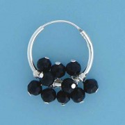 SPC 19mm HOOP WITH BLACK BEADS