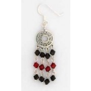 SPC CUTOUT DISC BLACK/RED CRYSTAL DROPS