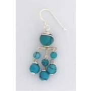 SPC TURQ BEADS DROP EARRINGS