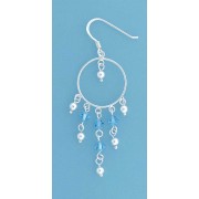 SPC CIRCLE DROP EARRING/BLUE CRYST.BEADS