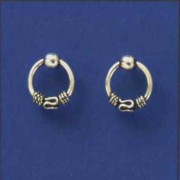 SPC 9mm BALI BITS WIRE STUD EARRING    =