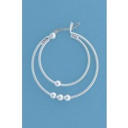 SPC DOUBLE HOOPS WITH BEADS CREOLES    =