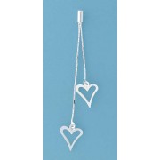 SPC 2 ROW TIF HEART CHAIN DROP STUDS   =