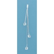 SPC 3 ROW CHAIN DROPS/SQ. CZ ENDS      =