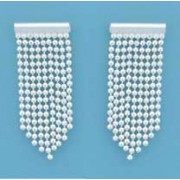 SPC 9 STRAND BEAD CHAIN DROP EARRINGS  =