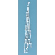 SPC WHITE CRYSTAL TASSLE DROP EARRINGS