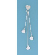SPC THREE BARS/HEART ENDS DROP STUDS   =