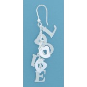 SPC "LOVE" TIF HEART CHAIN EARRINGS