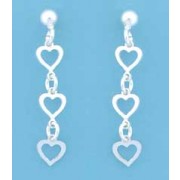 SPC BALL STUD WITH LINKED HEART DROP   =