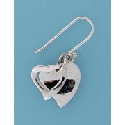 SPC DOUBLE HEART TIF DROP EARRINGS     =