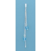 SPC BLUE CRYST./BEAD/BAR CHAIN DROPS   =