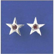 SPC 3mm GARNET SET 12mm FLAT STAR STUDS