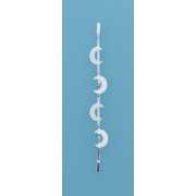 SPC 4 CRESCENT MOON CHAIN DROP STUDS   =