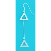 SPC CUTOUT TRIANGLE CHAIN DROP EARRINGS=