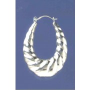 SPC LGE RIBBED CREOLE EARRING