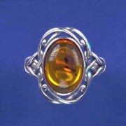 SPC 15x12mm OVAL AMBER FANCY RINGS     -