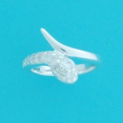 SPC PAVE SET CZ SNAKE RING