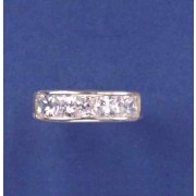 SPC 5 SQUARE 4mm CZ CHANNEL SET RING