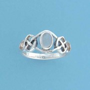 SPC 6x4mm MOONSTONE CELTIC SHANK RING  =