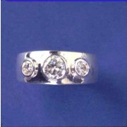 SPC 9mm WIDE 3 CZ STONE RING