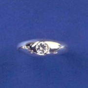 SPC 4mm CZ SIGNET RING                 -