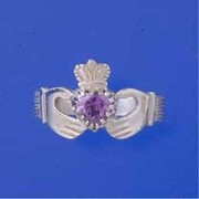 SPC SYN.AMETHYST HEART CLADDAH RING